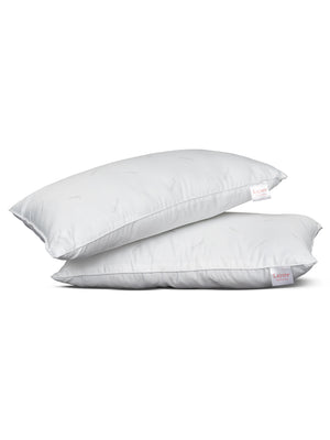 BasicX Comfort White Soft Pillows - Set of 2 (17 x 27 inches)