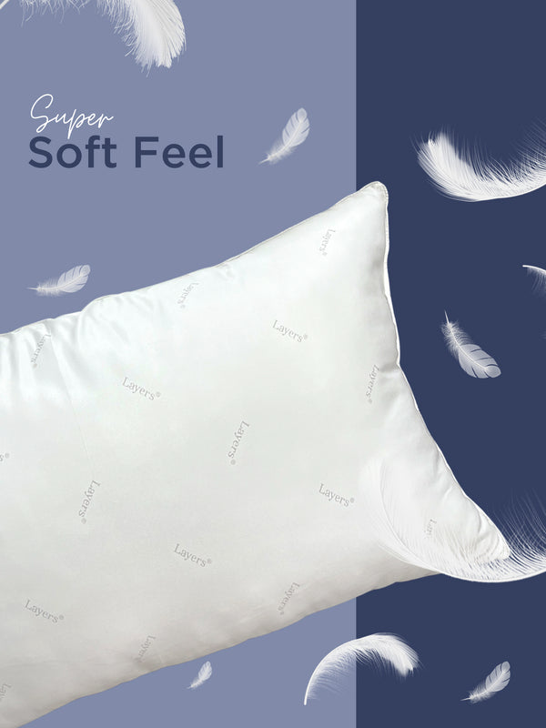 BasicX Comfort White Soft Pillows - Set of 2 (17 x 27 inches)