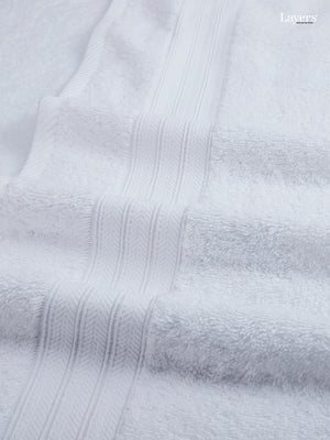 Home Easy 100% Cotton 450 GSM White Bath Towel - Pack of 1 (150 L cm x 75 W cm)