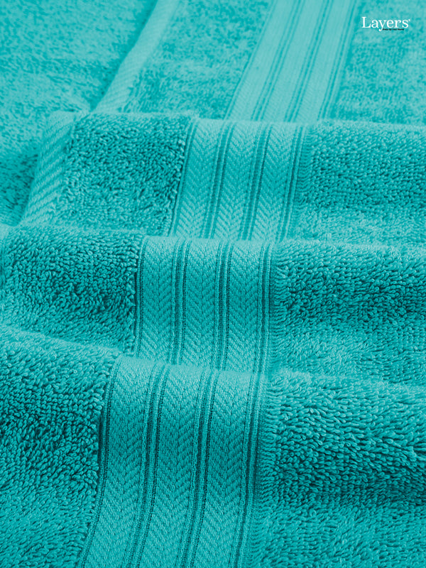 Home Easy 100% Cotton 450 GSM Blue Bath Towel - Pack of 1 (150 L cm x 75 W cm)