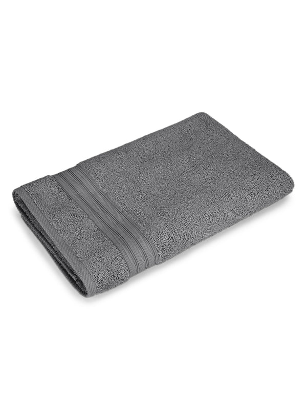Home Easy 100% Cotton 450 GSM Grey Bath Towel - Pack of 1 (150 L cm x 75 W cm)