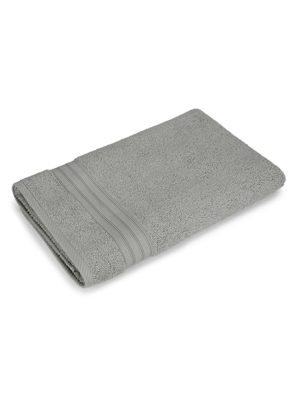 Be Bold 100% Cotton 450 GSM Grey Solid Bath Towel - Pack of 1 (150 L cm x 75 W cm)