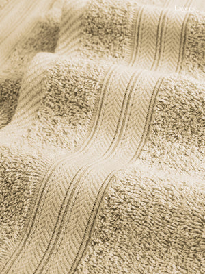 Be Bold 100% Cotton 450 GSM Cream Solid Hand Towels - Set of 2 (60 L cm x 40 L cm)