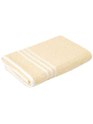 Tuscany 100% Cotton 380 GSM Cream Solid Bath Towel - Pack of 1 (150 L cm x 70 W cm)