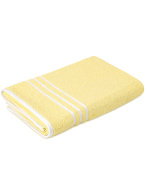 Tuscany 100% Cotton 380 GSM Yellow Solid Bath Towel - Pack of 1 (150 L cm x 70 W cm)