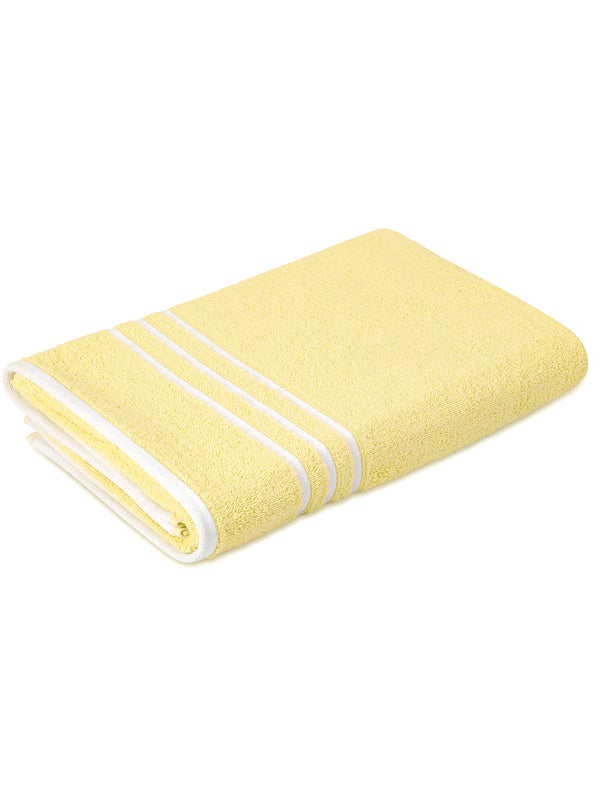 Tuscany 100% Cotton 380 GSM Yellow Solid Bath Towel - Pack of 1 (150 L cm x 70 W cm)