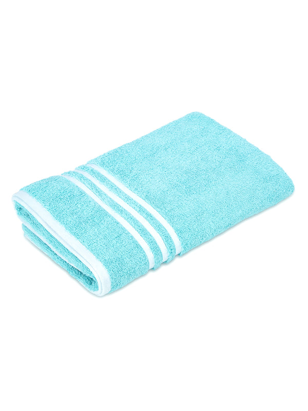 Tuscany 100% Cotton 380 GSM Blue Solid Bath Towel - Pack of 1 (150 L cm x 70 W cm)