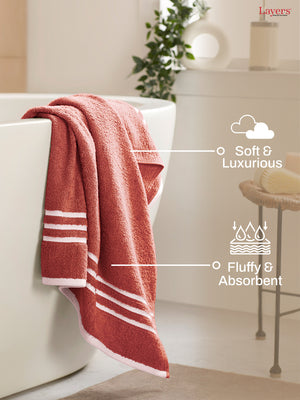 Tuscany 100% Cotton 380 GSM Brown Solid Bath Towel - Pack of 1 (150 L cm x 70 W cm)