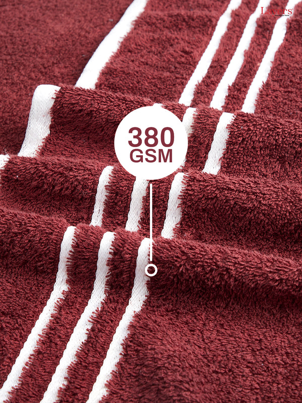 Tuscany 100% Cotton 380 GSM Brown Solid Bath Towel - Pack of 1 (150 L cm x 70 W cm)