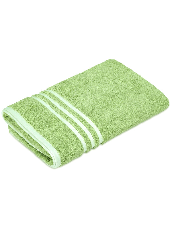 Tuscany 100% Cotton 380 GSM Green Solid Bath Towel - Pack of 1 (150 L cm x 70 W cm)