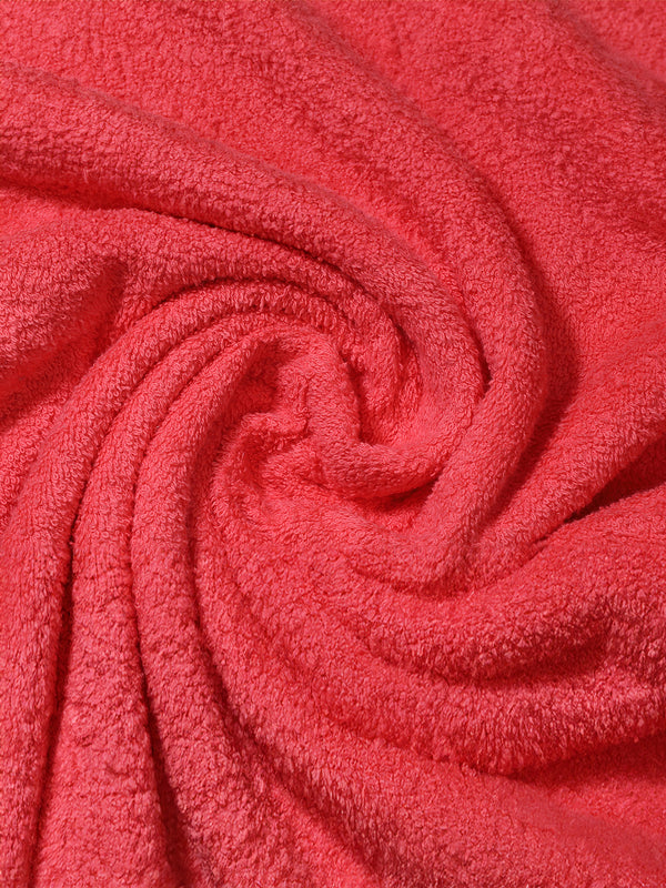 100% Cotton Towel Combo, 380 GSM Red, Jashn Collection (1 Bath Towel & 2 Hand Towels)