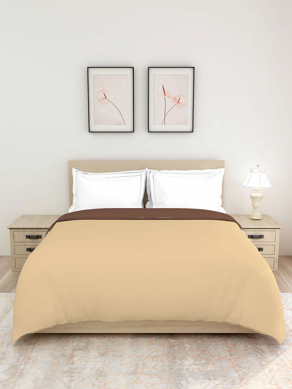 Savona 120 GSM Beige Double Reversible Comforter - Pack of 1
