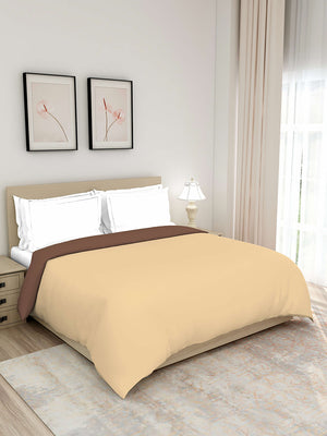 Savona 120 GSM Beige Double Reversible Comforter - Pack of 1