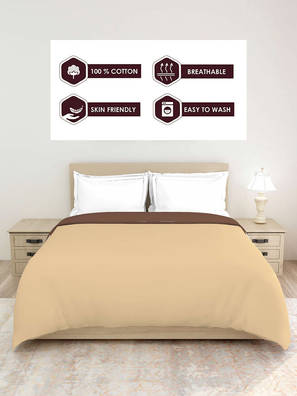 Savona 120 GSM Beige Double Reversible Comforter - Pack of 1