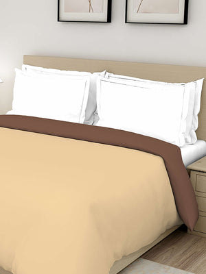 Savona 120 GSM Beige Double Reversible Comforter - Pack of 1