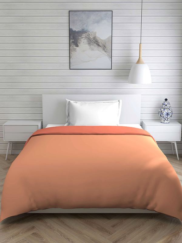 Savona 120 GSM Peach Single Reversible Comforter - Pack of 1
