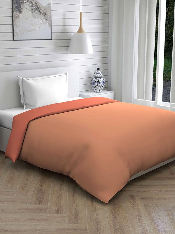 Savona 120 GSM Peach Single Reversible Comforter - Pack of 1