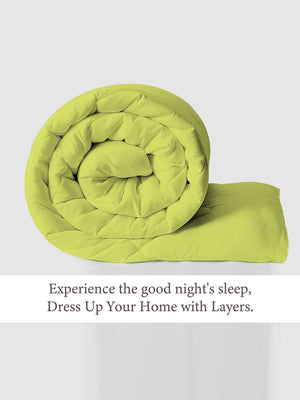 Savona 120 GSM Green Single Reversible Comforter - Pack of 1