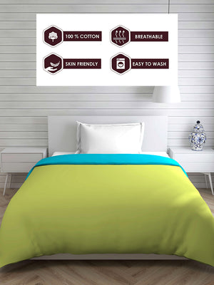 Savona 120 GSM Green Single Reversible Comforter - Pack of 1