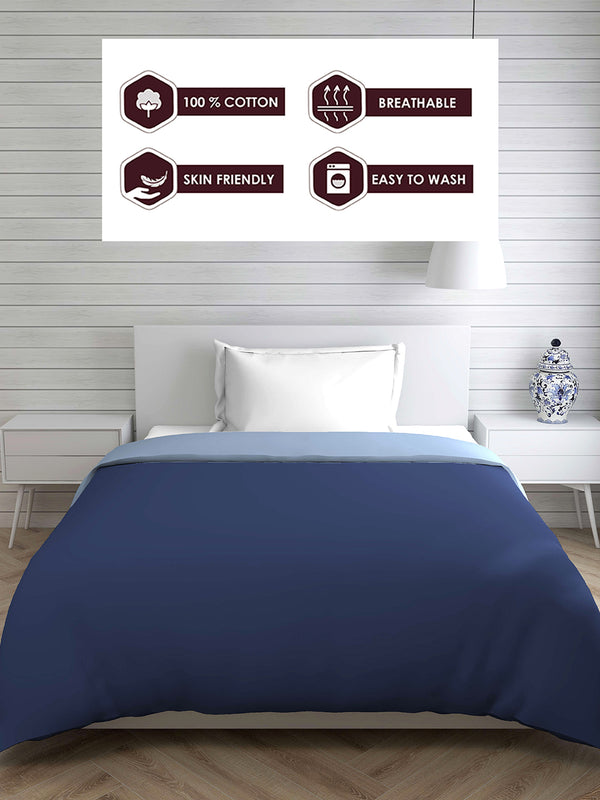 Savona 120 GSM Navy Single Reversible Comforter - Pack of 1