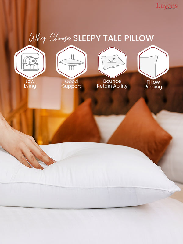 Sleepy Tales White Super Soft Air Light Pillow - Pack of 1