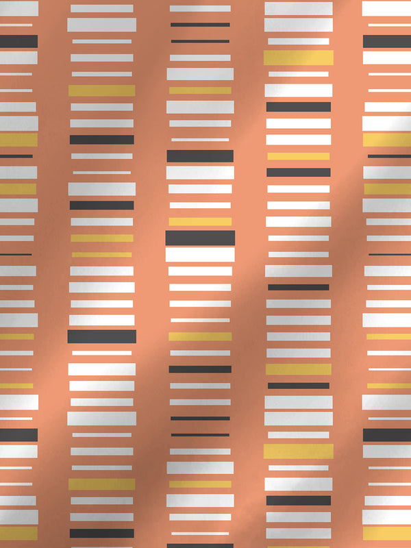 Cotton Plus 100% Cotton 120 TC Brown Geometrical 1 Double Size Bedsheet with 2 Pillow Covers