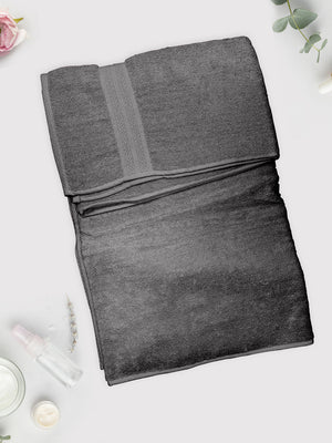 Cotton Plus 480 GSM 100% Cotton Grey Bath Towel - Pack of 1 (140 L cm x 70 W cm)