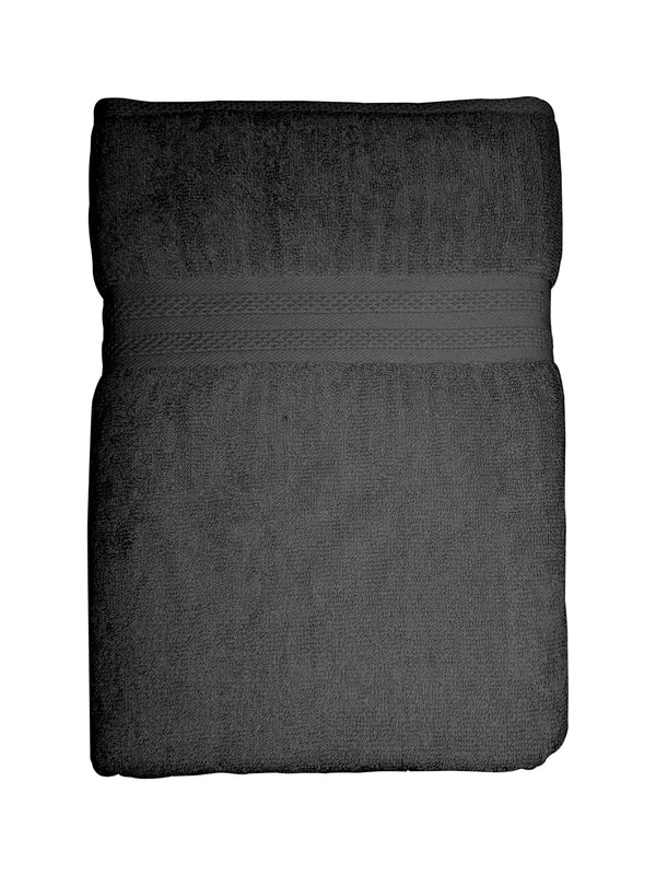 Cotton Plus 480 GSM 100% Cotton Grey Bath Towel - Pack of 1 (140 L cm x 70 W cm)