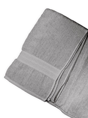 Cotton Plus 480 GSM 100% Cotton Grey Bath Towel - Pack of 1 (140 L cm x 70 W cm)