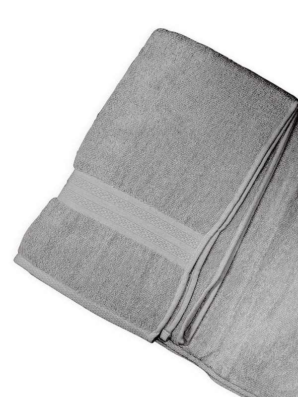 Cotton Plus 480 GSM 100% Cotton Grey Bath Towel - Pack of 1 (140 L cm x 70 W cm)