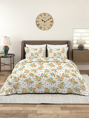 Aria Microfibre 125 GSM Multicolor Floral 1 Double Size Bedsheet with 2 Pillow Covers