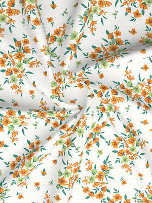Aria Microfibre 125 GSM Multicolor Floral 1 Double Size Bedsheet with 2 Pillow Covers