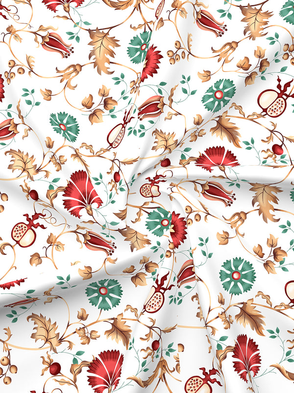 Aura Microfibre 110 GSM Multicolor Floral King Size Bedsheet with 2 Pillow Covers