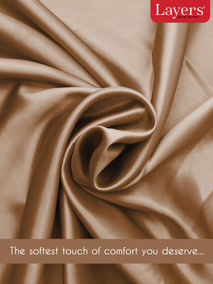 Micro Silky Satin 85 GSM Copper Pillow Covers - Pack of 2
