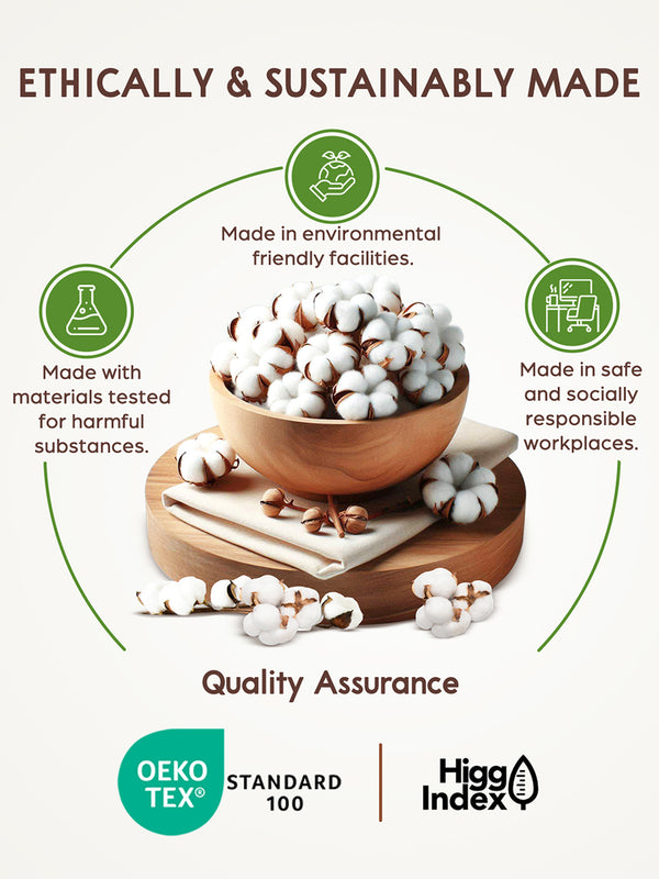 Double Size Bedsheet Set, 100% Cotton 200 TC White Botanical Floral Printed