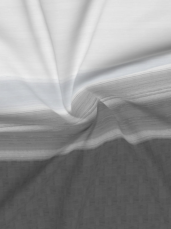 Duracount 225 CVC Grey Stripes 1 King Size Bedsheet with 2 Pillow Covers