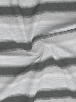 Duracount 225 CVC Grey Stripes 1 King Size Bedsheet with 2 Pillow Covers