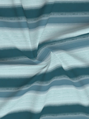 Duracount 225 CVC Blue Stripes 1 King Size Bedsheet with 2 Pillow Covers