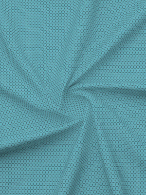 Illuminating Homes 100% Cotton 144 TC Blue Geometrical Double Size Bedsheet with 2 Pillow Covers