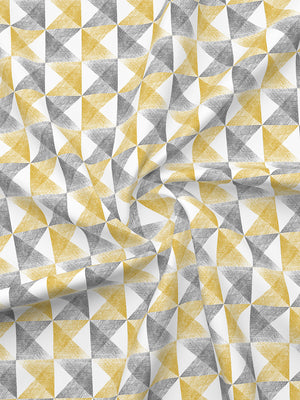 Illuminating Homes 100% Cotton 144 TC Multicolor Geometrical Double Size Bedsheet with 2 Pillow Covers