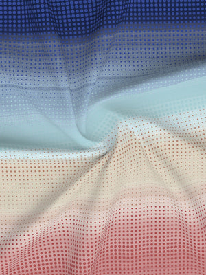 Durathread 225 CVC Pink Blue Stripes 1 King Size Bedsheet with 2 Pillow Covers