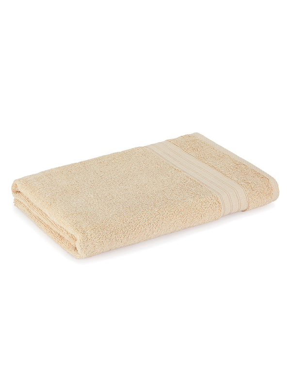 Home Easy 450 GSM 100% Cotton Cream Large Towel - Pack of 1