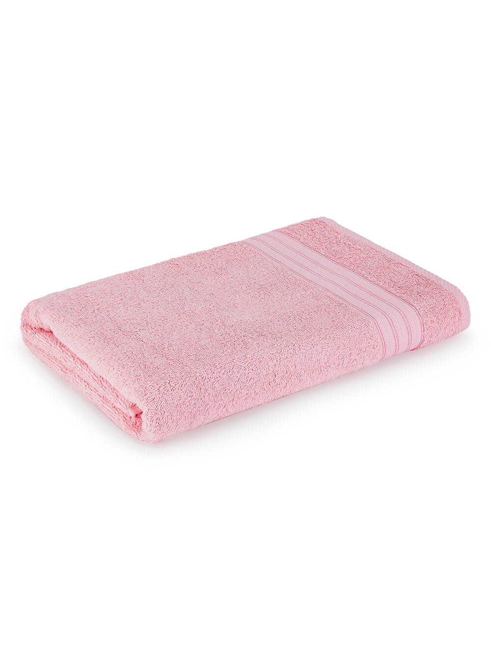 Home Easy 450 GSM 100% Cotton Pink Bath Towel - Pack of 1 (150 L cm x 75 W cm)