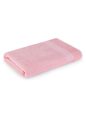 Home Easy 450 GSM 100% Cotton Pink Large Towel - Pack of 1