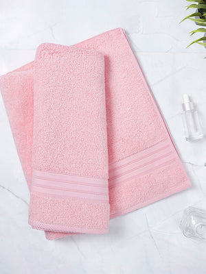 Home Easy 450 GSM 100% Cotton Pink Large Towel - Pack of 1