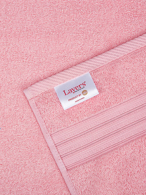 Home Easy 450 GSM 100% Cotton Pink Large Towel - Pack of 1