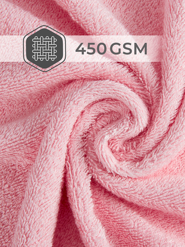 Home Easy 450 GSM 100% Cotton Pink Large Towel - Pack of 1
