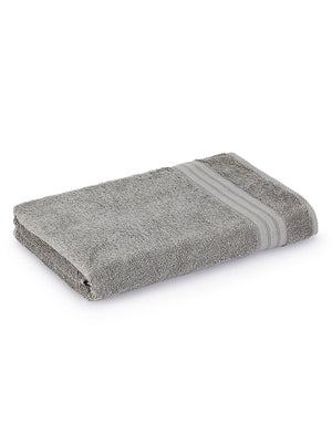 Home Easy 450 GSM 100% Cotton Grey Large Towel - Pack of 1