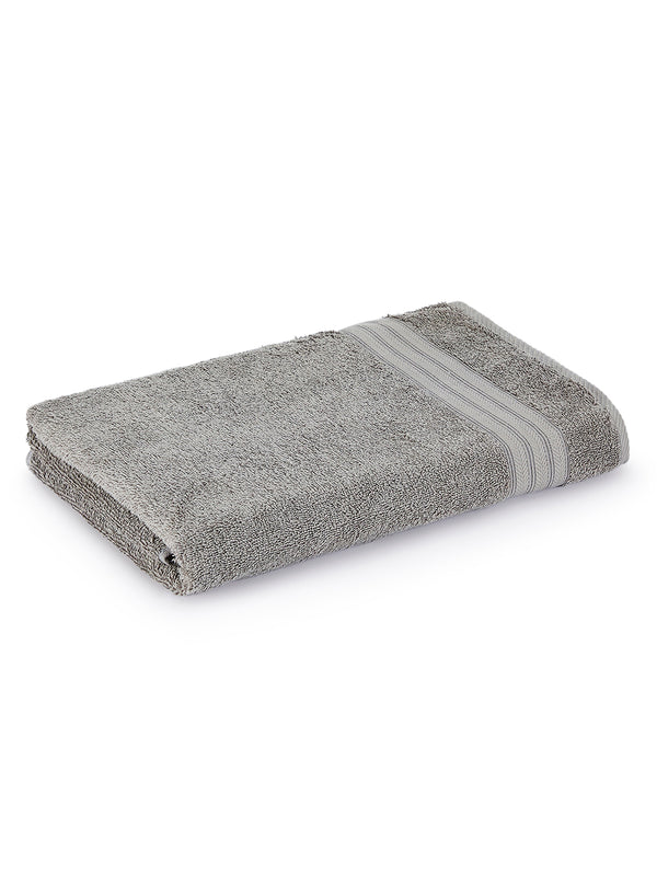 Home Easy 450 GSM 100% Cotton Grey Large Towel - Pack of 1