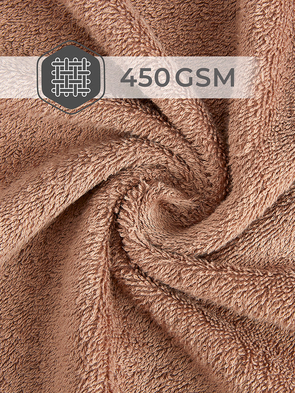 Home Easy 450 GSM 100% Cotton Beige Large Towel - Pack of 1